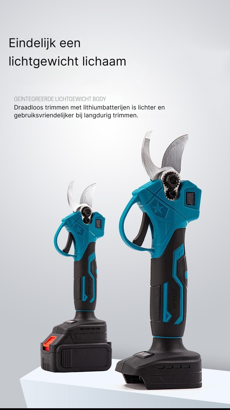 Wonder garden Accu Snoeischaar + GRATIS extra batterij